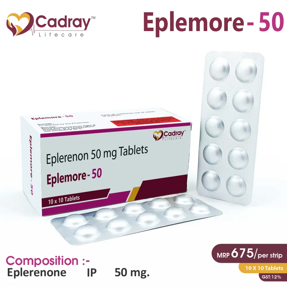 Eplerenone 50mg Tablet | Diuretic & Cardiac Segment | Best Price for PCD Pharma Franchise